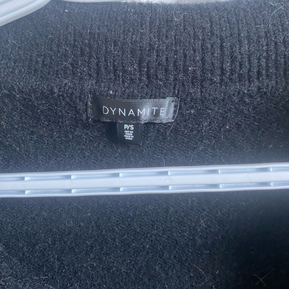 Collared V-Neck Black Sweater - Picture 2 of 5